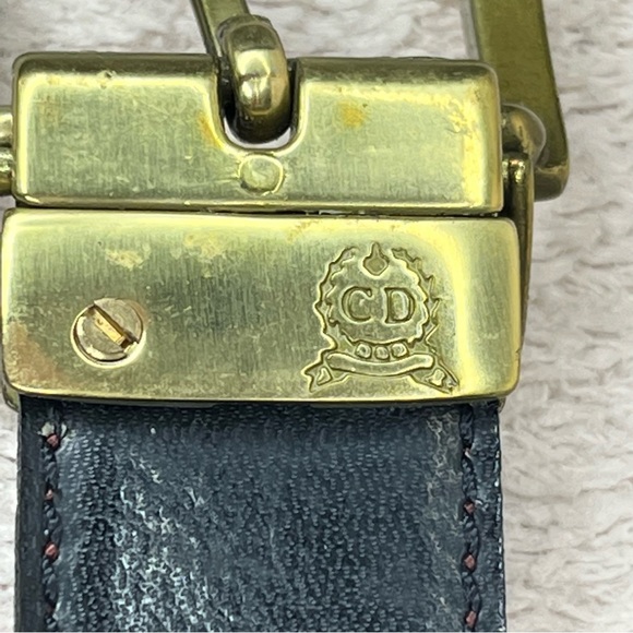 Vintage Christian Dior Leather Belt-Oxblood/Maroon-Men’s 36-Luxury-Designer-Luxe - Picture 4 of 5